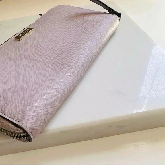 Kate Spade Laurel Way Neda Saffiano Leather Large Zip Around Wallet -Dusty Peony - Picture 10 of 10